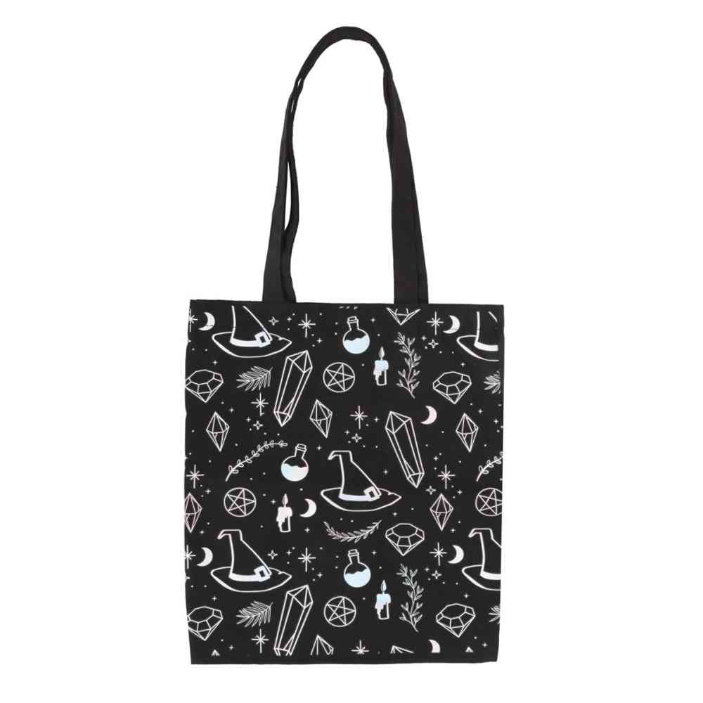 Something Different - Witch Print Polycotton Tote bag - Multicolours